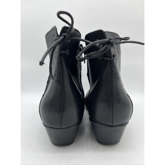 Remonte Dorndorf Lace Back Zip Ankle Boots Black Grey Red Wine Size 41 EU - Picture 3 of 10